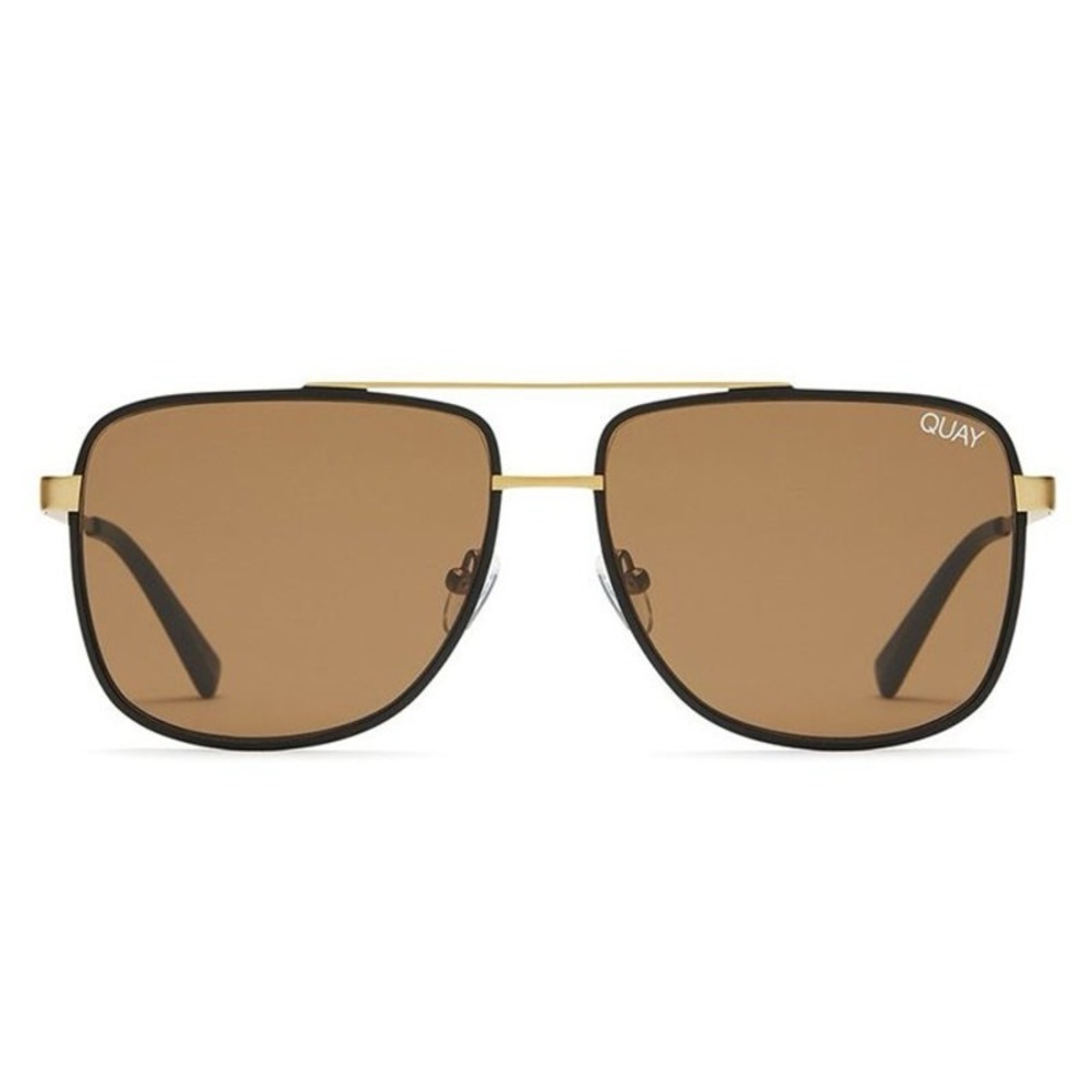 Men’s Quay Brown and Gold Sunglasses
